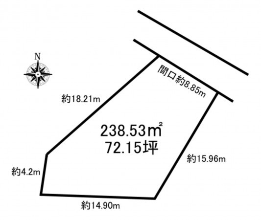 加古川市米田町平津、土地の間取り画像です