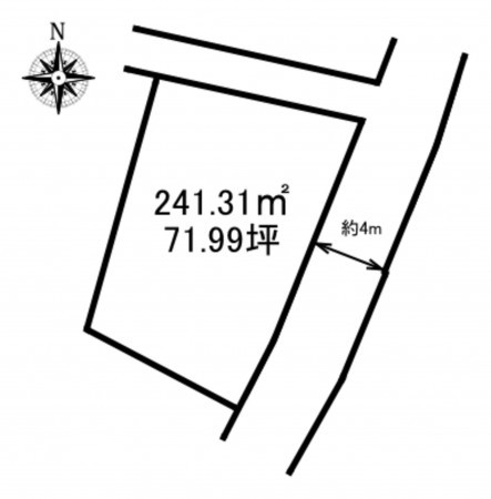 加古川市上荘町国包、土地の間取り画像です