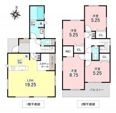 加古川市新神野、新築一戸建ての間取り画像です