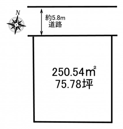 加古川市山手、土地の間取り画像です