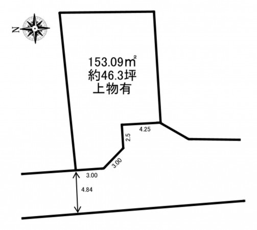 加古川市野口町北野、土地の間取り画像です