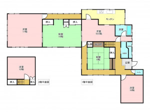 加古川市上荘町都台、中古一戸建ての間取り画像です