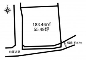 加古川市西神吉町岸、土地の間取り画像です