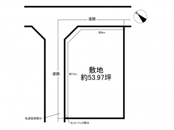 加古川市平岡町土山、土地の間取り画像です
