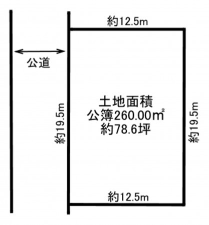 加古川市野口町北野、土地の間取り画像です