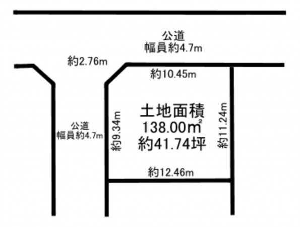 加古川市加古川町中津、土地の間取り画像です