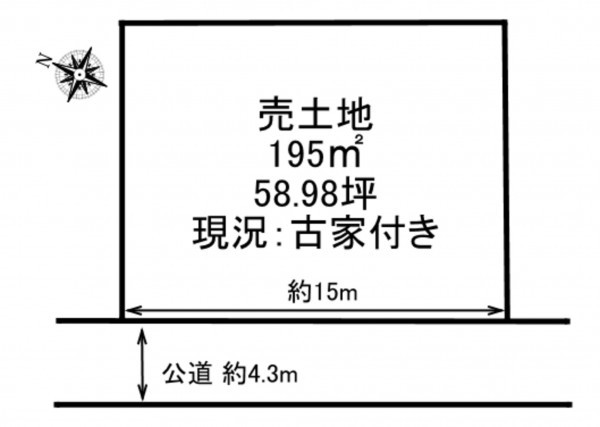 加古川市野口町北野、土地の間取り画像です