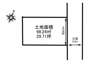 加古川市野口町北野、土地の間取り画像です