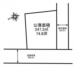 加古川市加古川町大野、土地の間取り画像です