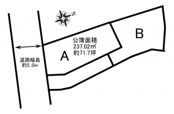加古川市平岡町新在家、土地の間取り画像です