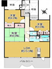 加古川市加古川町本町、マンションの間取り画像です