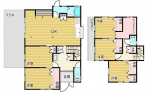 加古川市平岡町新在家、中古一戸建ての間取り画像です