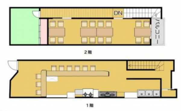 加古川市平岡町新在家、収益物件/店舗の間取り画像です