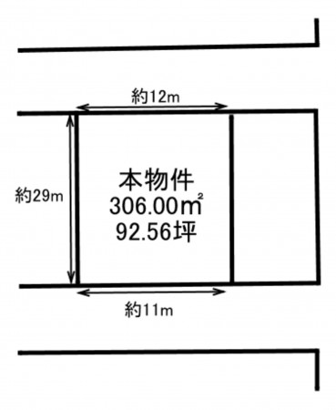 加古川市野口町良野、土地の間取り画像です