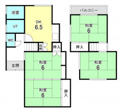 加古川市尾上町長田、収益物件/住宅の間取り画像です