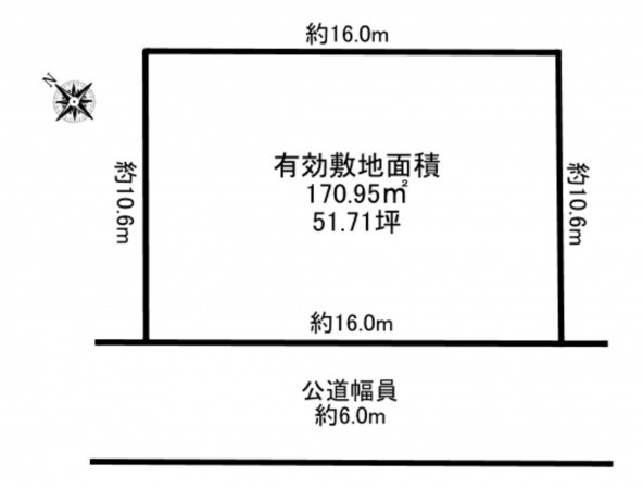 加古川市山手、土地の間取り画像です