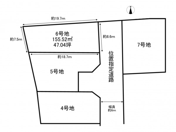 加古川市加古川町備後、土地の間取り画像です