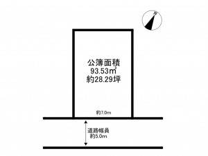 加古川市加古川町河原、土地の間取り画像です