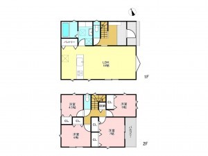 加古川市平岡町二俣、新築一戸建ての間取り画像です