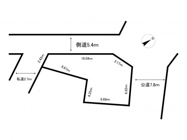 加古川市平岡町新在家、土地の間取り画像です