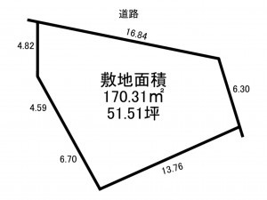 加古川市平岡町中野、土地の間取り画像です