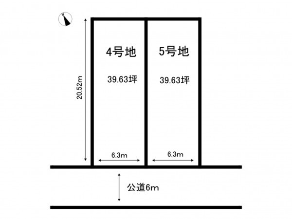加古川市野口町坂元、土地の間取り画像です