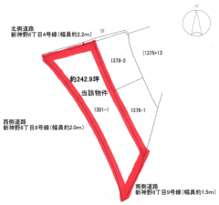 加古川市新神野、土地の間取り画像です