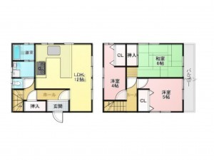 加古川市志方町細工所、中古一戸建ての間取り画像です
