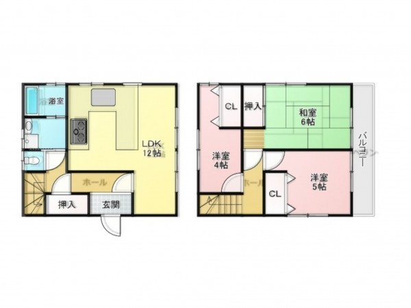 加古川市志方町細工所、中古一戸建ての間取り画像です