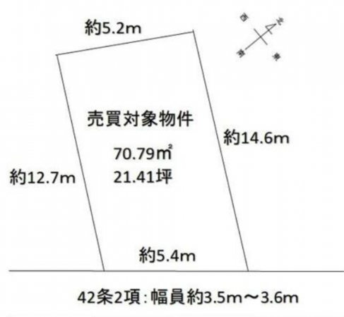 加古川市野口町二屋、土地の間取り画像です