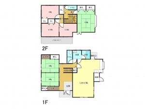 加古川市加古川町稲屋、中古一戸建ての間取り画像です