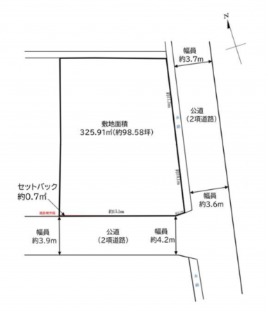加古川市東神吉町西井ノ口、収益物件/倉庫の間取り画像です