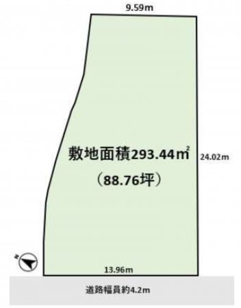 加古川市平岡町一色西、土地の間取り画像です