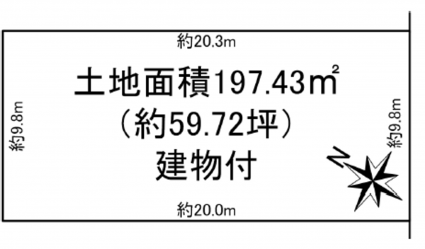 加古川市平岡町二俣、土地の間取り画像です