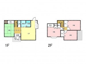 加古川市別府町別府、中古一戸建ての間取り画像です