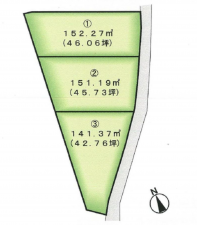 加古川市野口町古大内、土地の間取り画像です