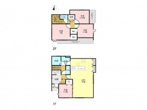 加古川市西神吉町岸、新築一戸建ての間取り画像です