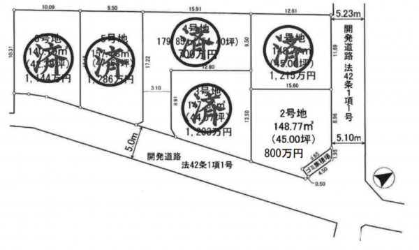 加古川市尾上町池田、土地の間取り画像です
