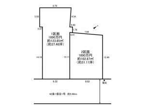 加古川市加古川町本町、土地の間取り画像です
