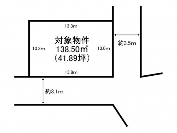 加古川市東神吉町神吉、土地の間取り画像です