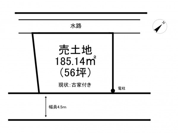 加古川市加古川町南備後、土地の間取り画像です