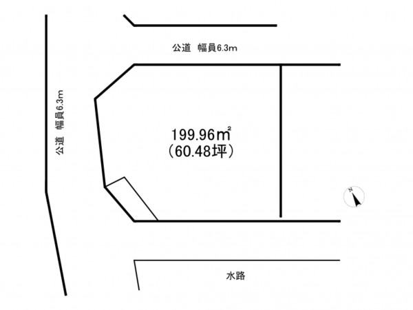 加古川市尾上町今福、土地の間取り画像です