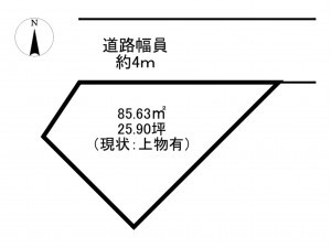 加古川市野口町良野、土地の間取り画像です