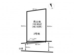 加古川市平岡町二俣、土地の間取り画像です
