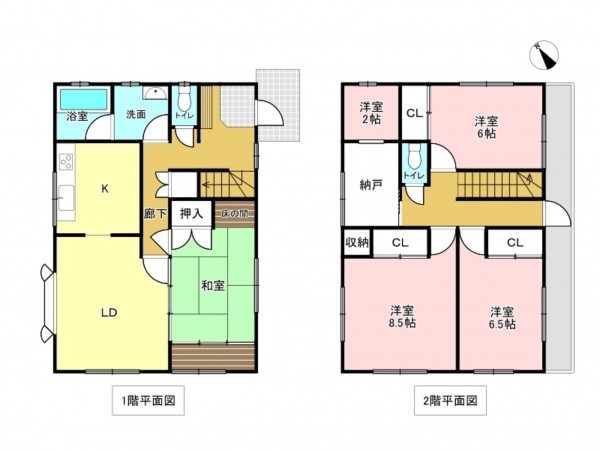 加古川市平岡町二俣、中古一戸建ての間取り画像です