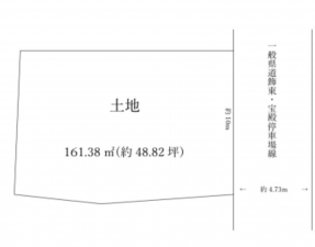 加古川市西神吉町岸、土地の間取り画像です