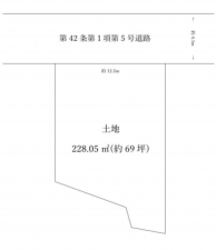 加古川市西神吉町岸、土地の間取り画像です