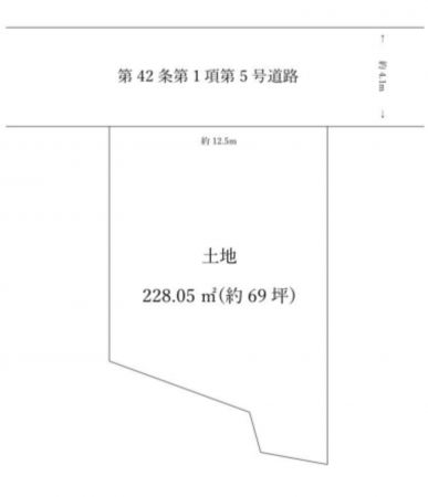 加古川市西神吉町岸、土地の間取り画像です