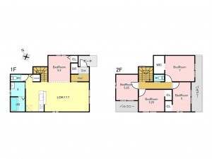 加古川市八幡町上西条、新築一戸建ての間取り画像です