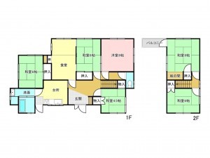 加古川市平岡町土山、中古一戸建ての間取り画像です